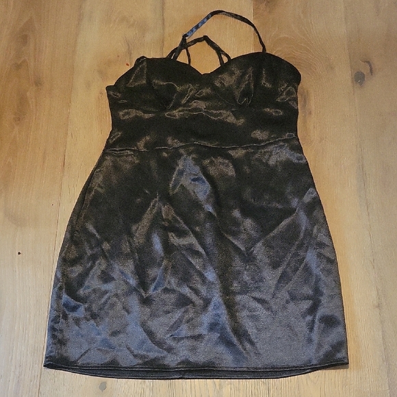 Wild Fable Black Corset Back Dress Size Medium - Picture 1 of 5